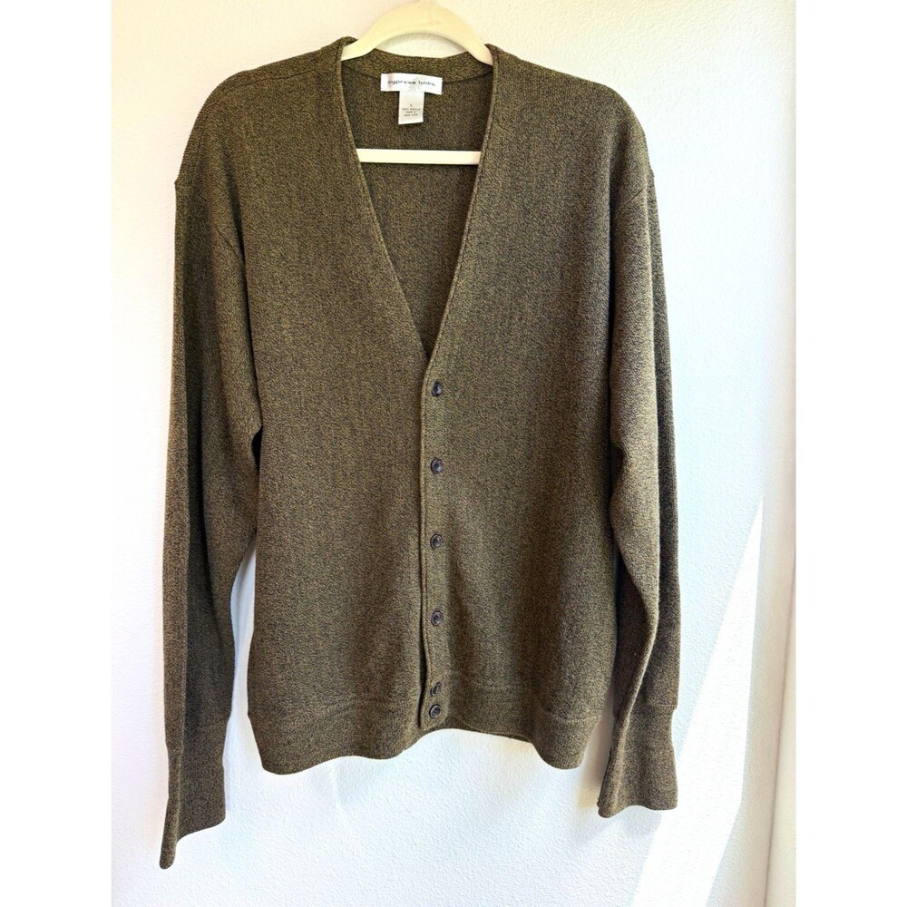 Cypress Links Men’s Large Brown 100% Acrylic Knit Cardigan Button Front Sweater